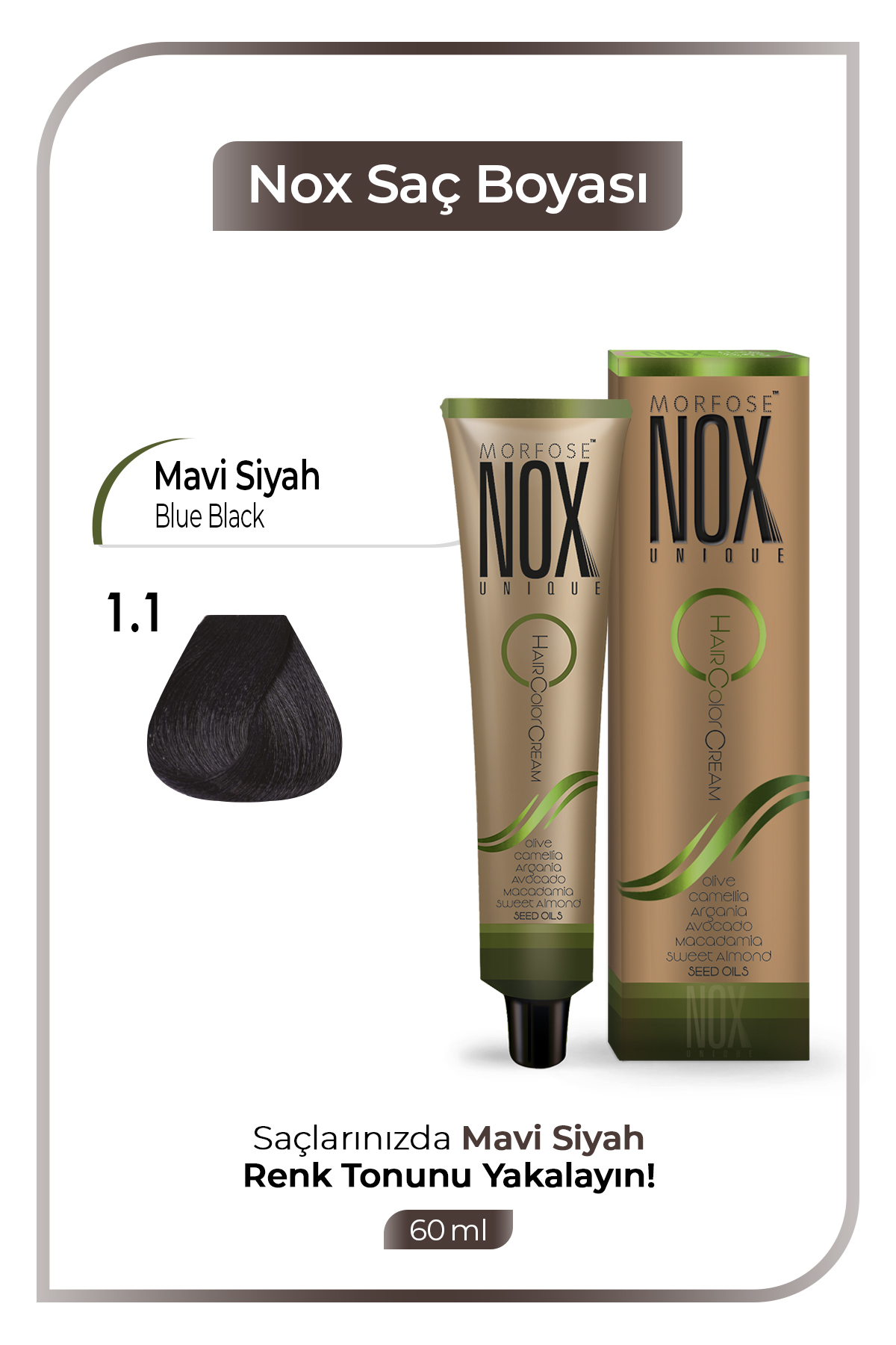 Morfose Nox Saç Boyası 1.1 No (Mavi Siyah)