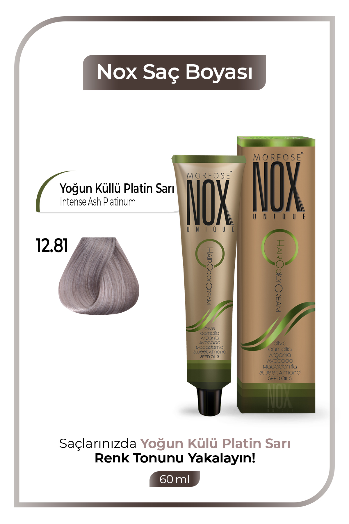Morfose Nox Saç Boyası 12,81 No (Yoğun Küllü Platin Sarı)