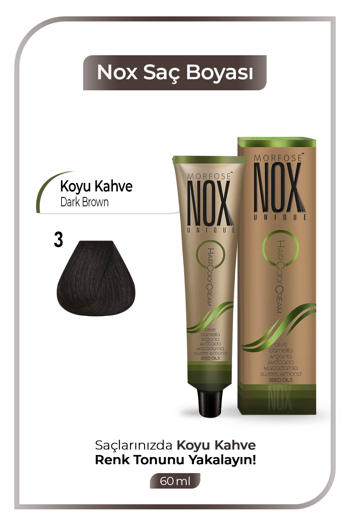 Morfose Nox Saç Boyası 3 No (koyu Kahve)