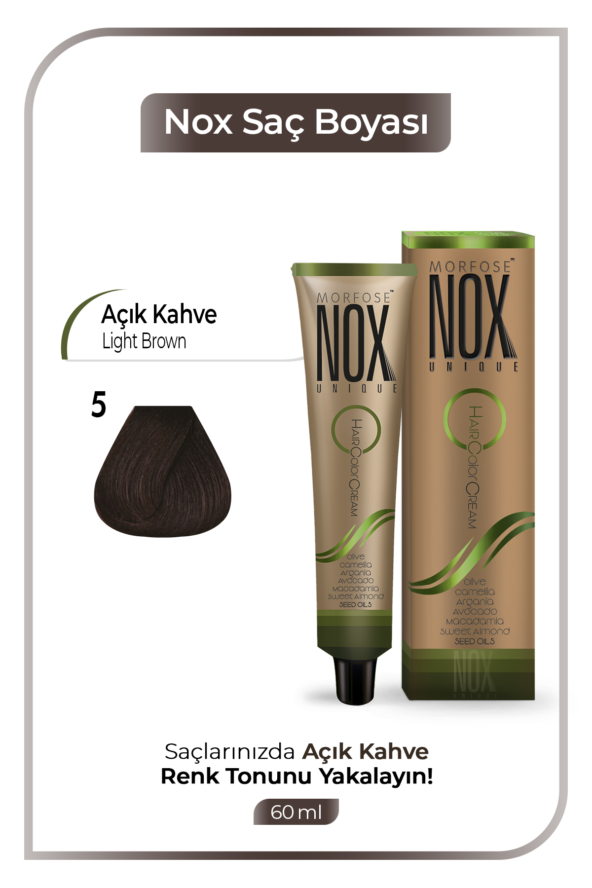 Morfose Nox Saç Boyası 5 No (Açık Kahve)