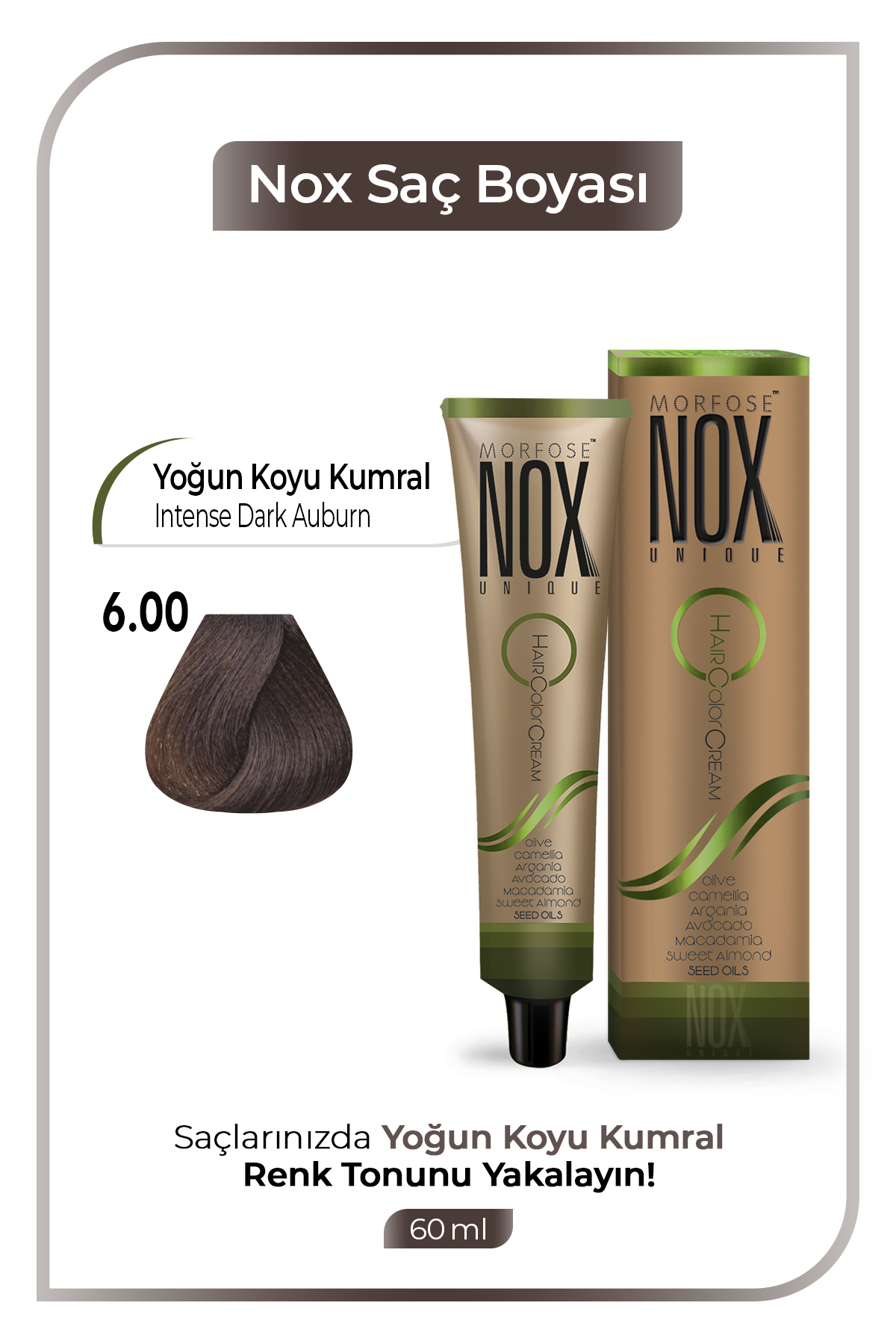 Morfose Nox Saç Boyası 6,00 No (Yoğun Koyu Kumral)