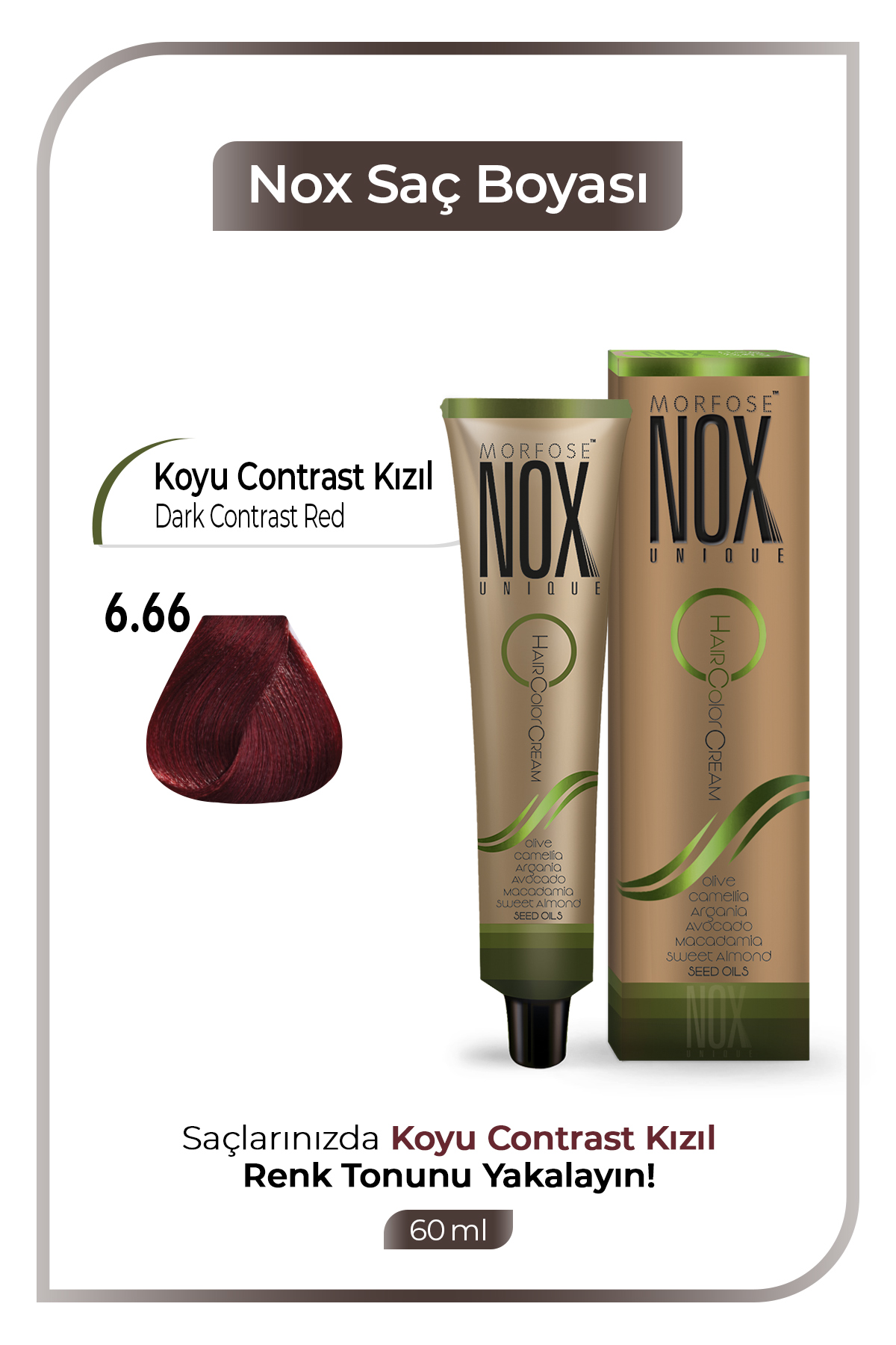 Morfose Nox Saç Boyası 6,65 No (Koyu Kontrast Kızıl)