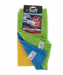 Suff Zambak Mikrofiber Araç Temizleme Bezi 3'lü 32 X 32