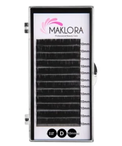 Maklora 12'li Çek Bırak İpek Kirpik D Kıvrım 0.07 Kalınlık 10 Mm Uzunluk