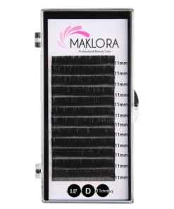 Maklora 12'li Çek Bırak İpek Kirpik D Kıvrım 0.07 Kalınlık 11 Mm Uzunluk