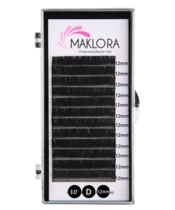 Maklora 12'li Çek Bırak İpek Kirpik D Kıvrım 0.07 Kalınlık 12 Mm Uzunluk