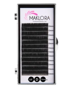 Maklora 12'li Çek Bırak İpek Kirpik D Kıvrım 0.07 Kalınlık 13 Mm Uzunluk