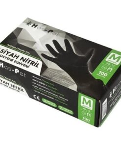 haspet nitril siyah eldiven M beden