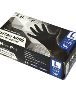 haspet nitril siyah eldiven L beden