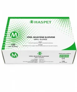 Haspet Vinil Beyaz Eldiven ( M )